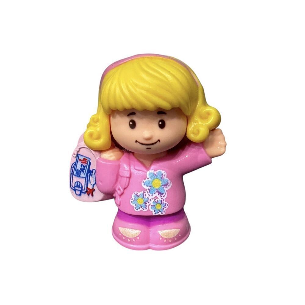 Fisher Price Little People Travel Together Emma 2016- Mattel Girl w/ Backpack